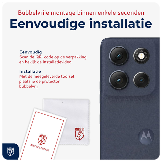 Rosso Motorola Moto G86 Camera Lens Protector Zwart afbeelding 2