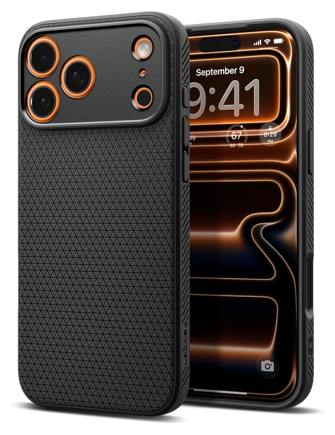 Spigen Liquid Air Apple iPhone 17 Pro Hoesje Back Cover Matte Zwart afbeelding 1