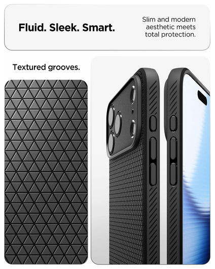 Spigen Liquid Air Apple iPhone 17 Pro Hoesje Back Cover Matte Zwart afbeelding 5