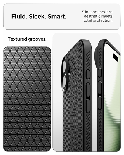 Spigen Liquid Air Apple iPhone 17 Hoesje Back Cover Matte Zwart afbeelding 6