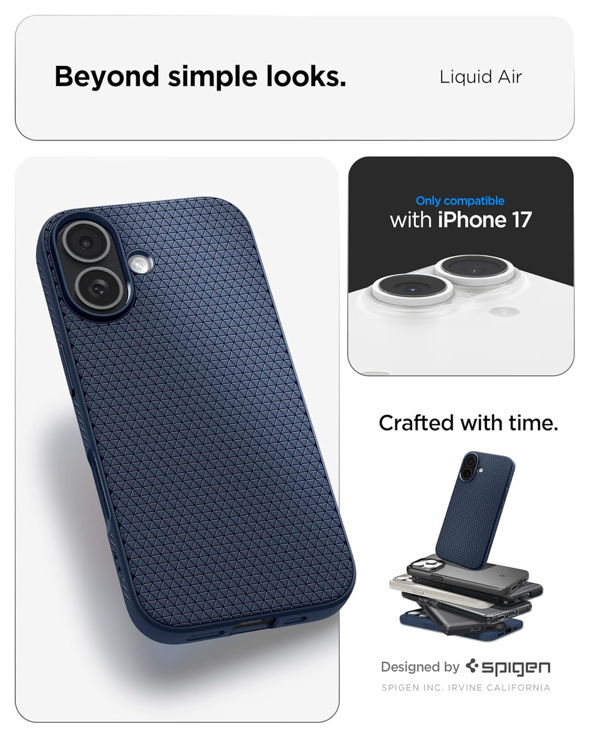 Spigen Liquid Air Apple iPhone 17 Hoesje Back Cover Blauw afbeelding 2