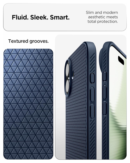 Spigen Liquid Air Apple iPhone 17 Hoesje Back Cover Blauw afbeelding 6