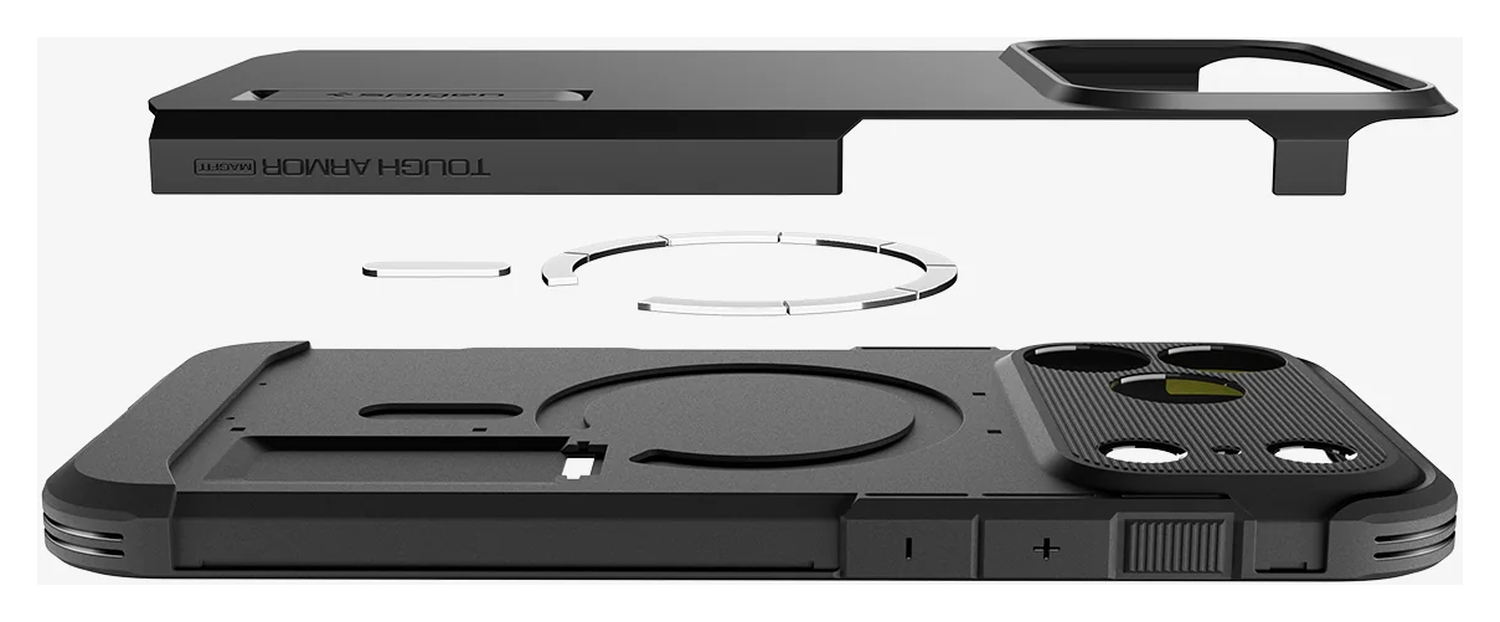 Spigen Tough Armor T Apple iPhone 17 Pro Hoesje MagSafe Back Cover Zwart afbeelding 11