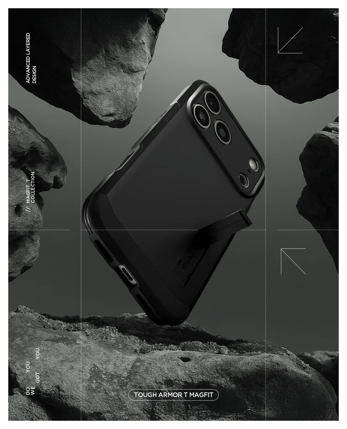 Spigen Tough Armor T Apple iPhone 17 Pro Hoesje MagSafe Back Cover Zwart afbeelding 2