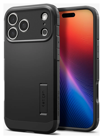 Spigen Tough Armor T Apple iPhone 17 Pro Hoesje MagSafe Back Cover Zwart afbeelding 1
