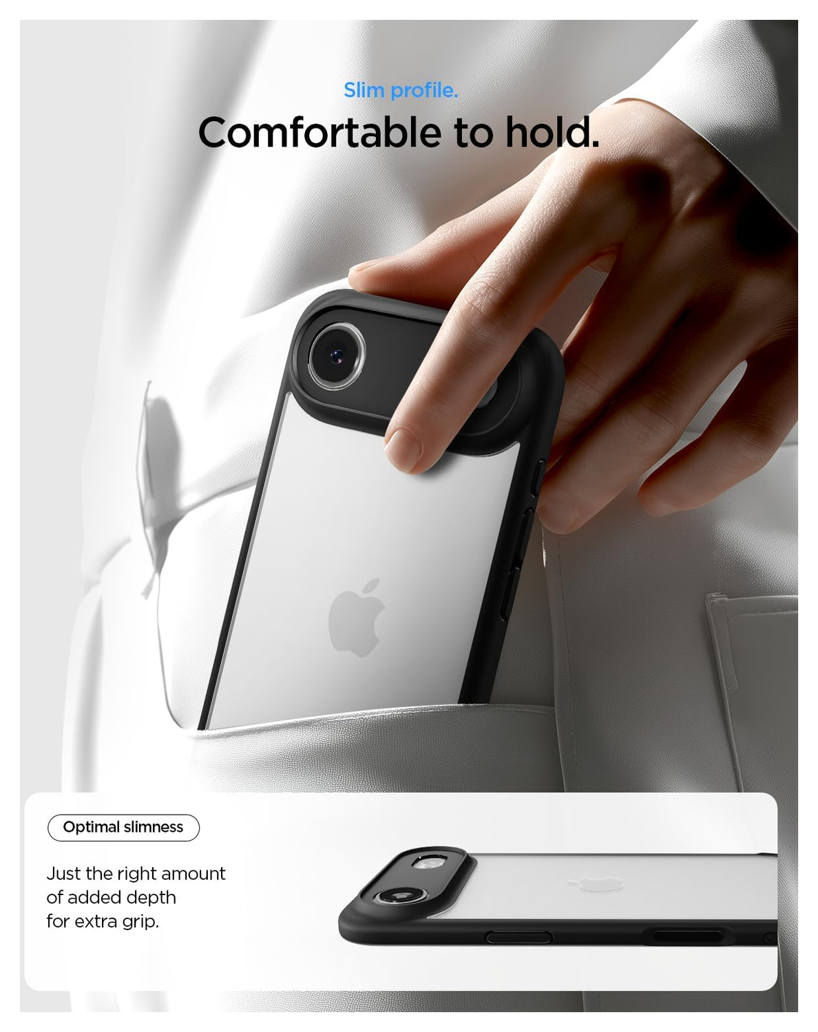 Spigen Ultra Hybrid Apple iPhone Air Hoesje Back Cover Matte Zwart afbeelding 5