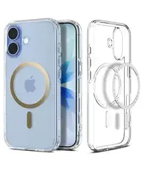 Spigen Ultra Hybrid MagFit Apple iPhone 17 Hoesje MagSafe Transparant Goud afbeelding