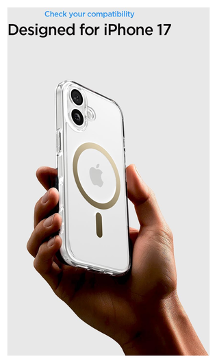 Spigen Ultra Hybrid MagFit Apple iPhone 17 Hoesje MagSafe Transparant Goud afbeelding 2