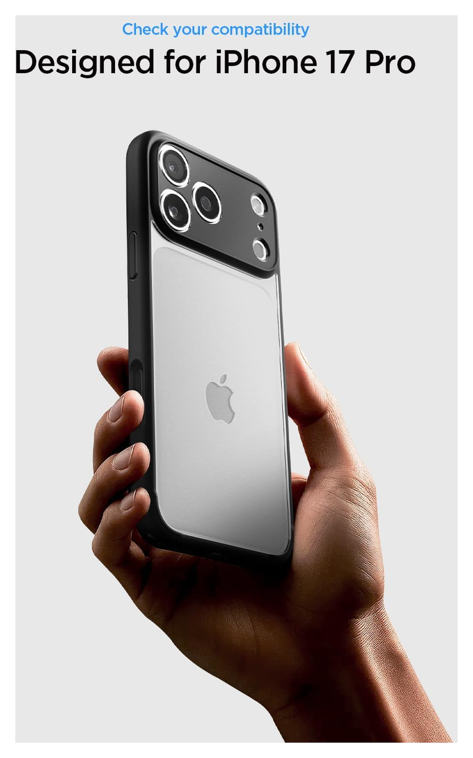 Spigen Ultra Hybrid Apple iPhone 17 Pro Hoesje Back Cover Matte Zwart afbeelding 2