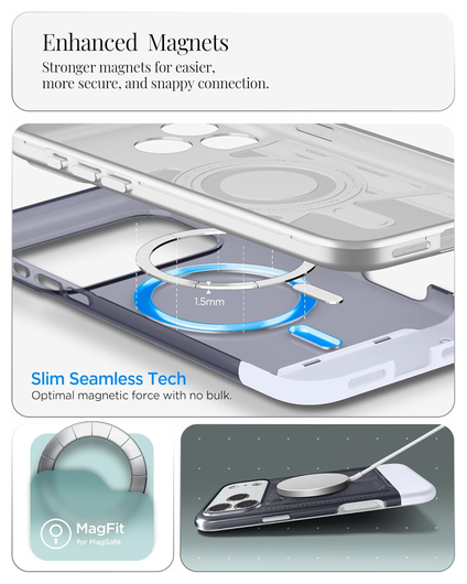 Spigen Classic C1 MagFit iPhone 17 Pro Hoesje MagSafe Grijs afbeelding 3