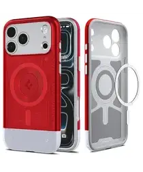 Spigen Classic C1 MagFit iPhone 17 Pro Hoesje MagSafe Rood afbeelding