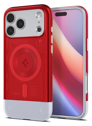 Spigen Classic C1 MagFit iPhone 17 Pro Hoesje MagSafe Rood afbeelding 8