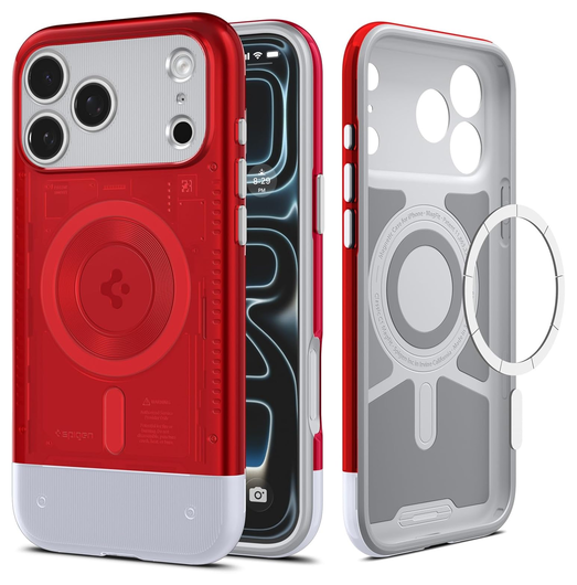 Spigen Classic C1 MagFit iPhone 17 Pro Hoesje MagSafe Rood afbeelding 1