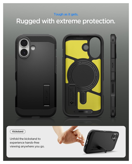 Spigen Tough Armor T Apple iPhone 17 Hoesje MagSafe Back Cover Zwart afbeelding 4