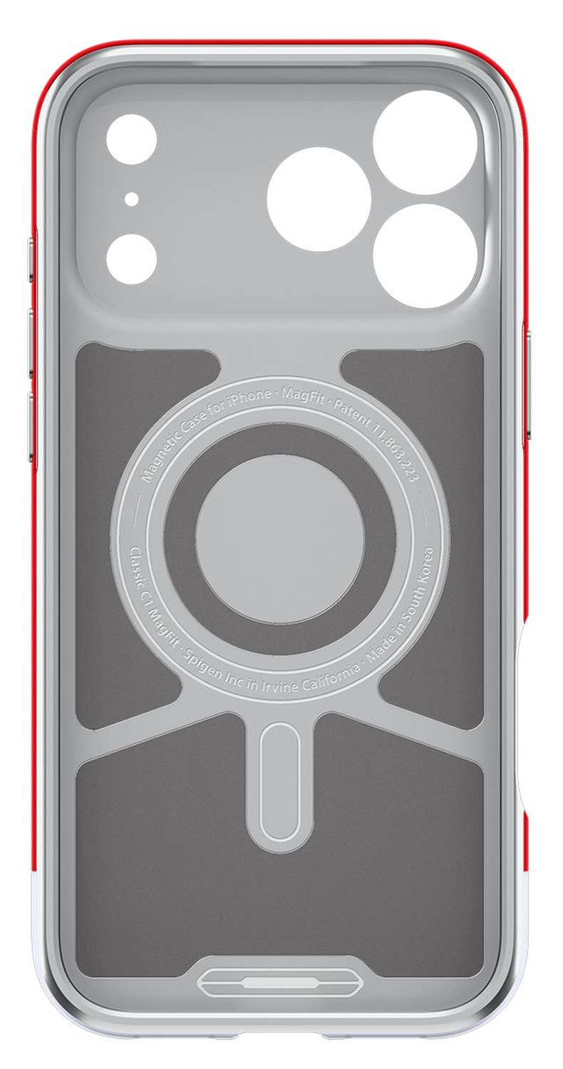 Spigen Classic C1 MagFit Apple iPhone 17 Pro Max Hoesje MagSafe Rood afbeelding 3