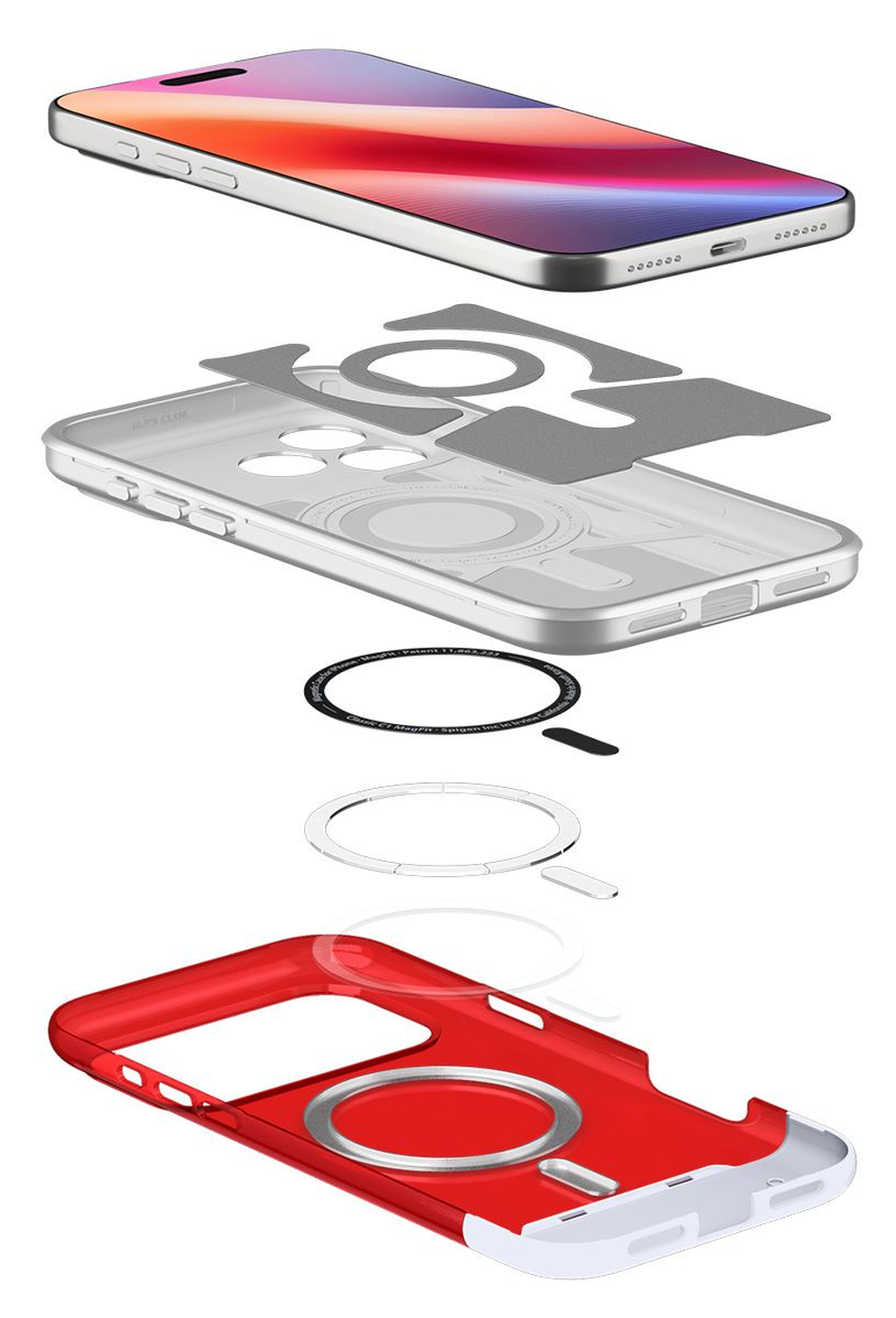 Spigen Classic C1 MagFit Apple iPhone 17 Pro Max Hoesje MagSafe Rood afbeelding 8