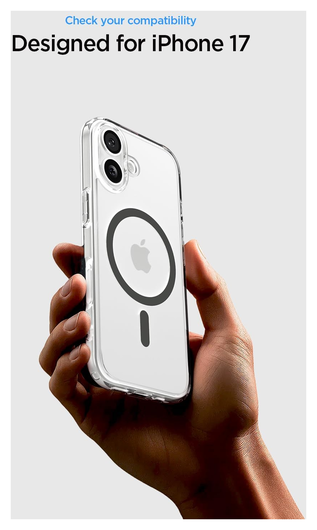 Spigen Ultra Hybrid MagFit Apple iPhone 17 Hoesje MagSafe Transparant Grijs afbeelding 2
