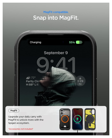 Spigen Tough Armor T Apple iPhone 17 Hoesje MagSafe Back Cover Gunmetal afbeelding 4