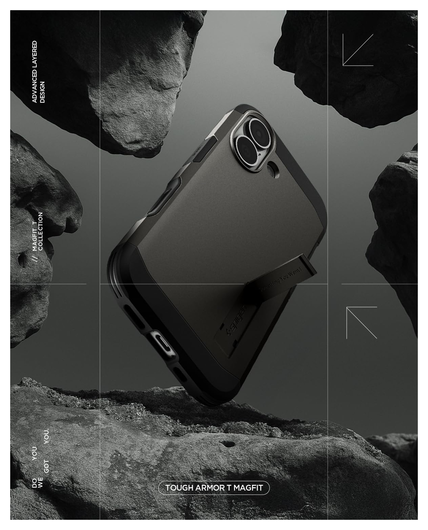 Spigen Tough Armor T Apple iPhone 17 Hoesje MagSafe Back Cover Gunmetal afbeelding 6