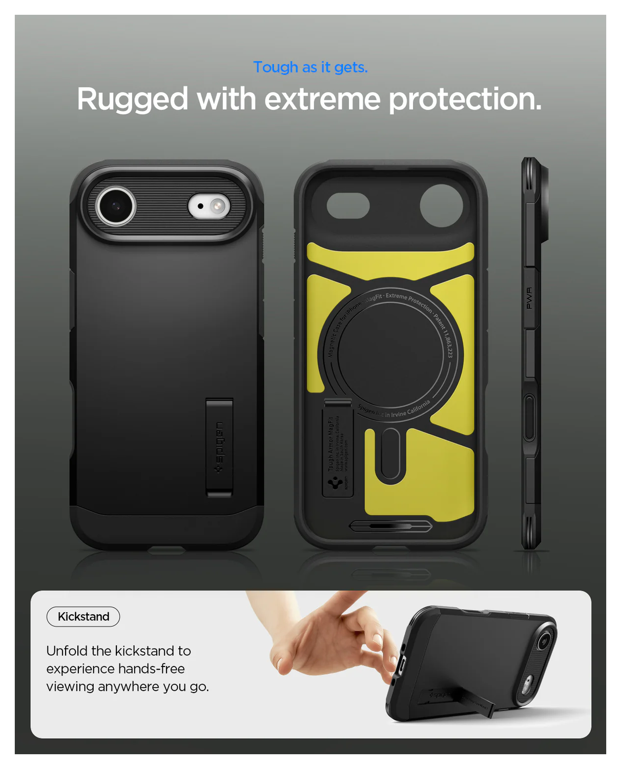 Spigen Tough Armor T Apple iPhone Air Hoesje MagSafe Back Cover Zwart afbeelding 6