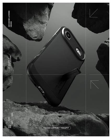Spigen Tough Armor T Apple iPhone Air Hoesje MagSafe Back Cover Zwart afbeelding 2