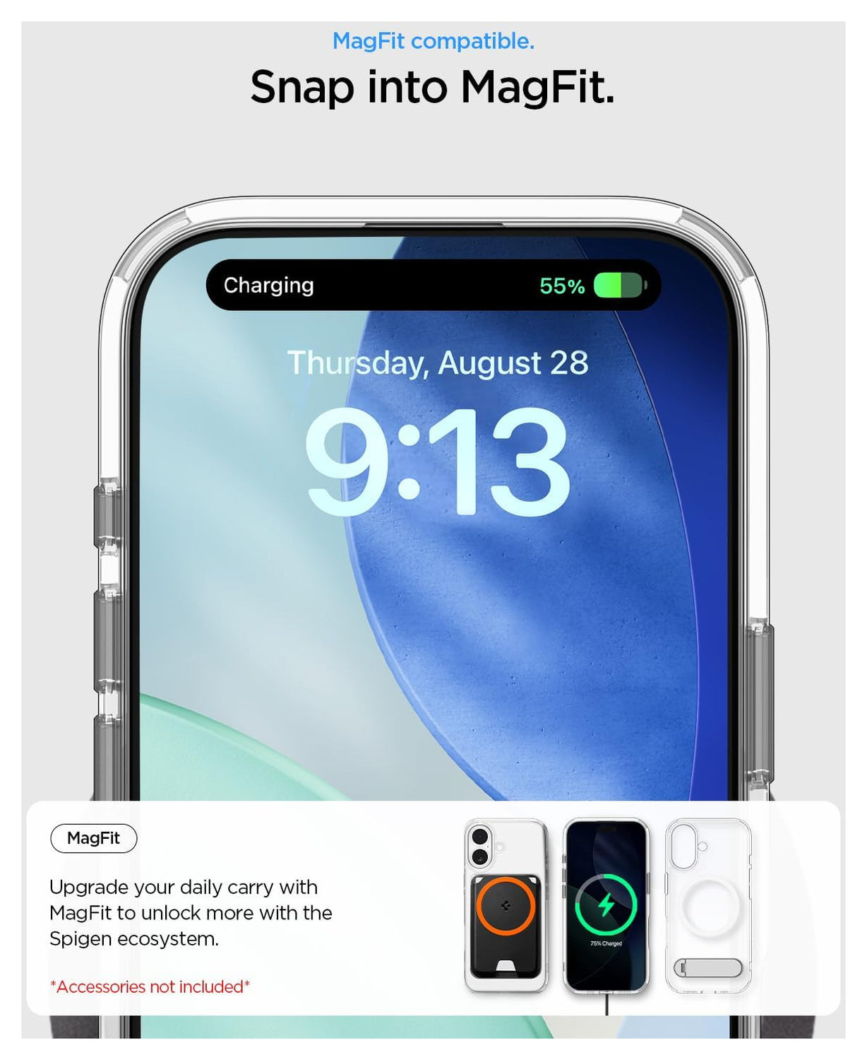 Spigen Ultra Hybrid S MagFit Apple iPhone 17 Hoesje Back Cover Transparant Wit afbeelding 7