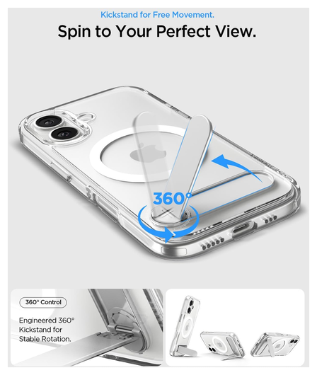 Spigen Ultra Hybrid S MagFit Apple iPhone 17 Hoesje Back Cover Transparant Wit afbeelding 2
