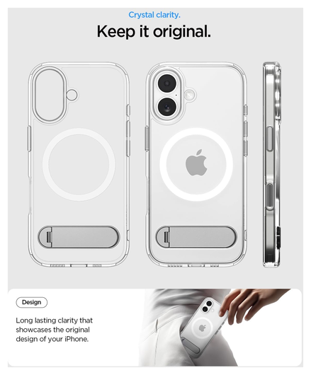 Spigen Ultra Hybrid S MagFit Apple iPhone 17 Hoesje Back Cover Transparant Wit afbeelding 4