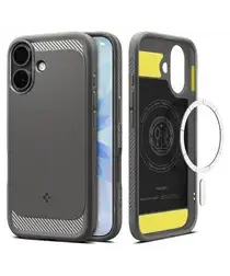 Spigen Rugged Armor MagFit iPhone 17 Hoesje MagSafe Grijs afbeelding