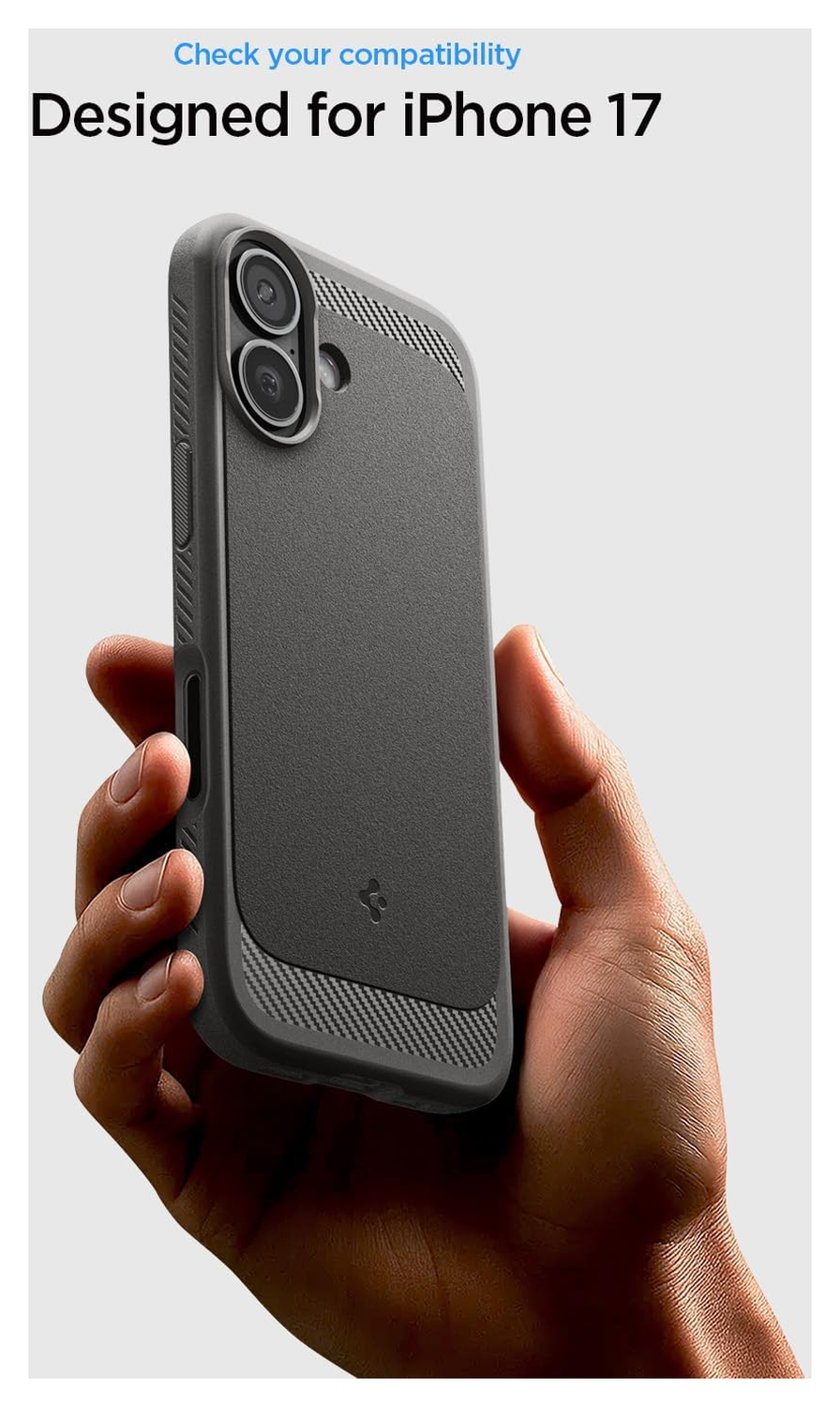 Spigen Rugged Armor MagFit iPhone 17 Hoesje MagSafe Grijs afbeelding 2