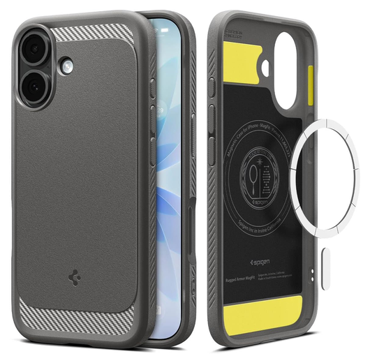 Spigen Rugged Armor MagFit iPhone 17 Hoesje MagSafe Grijs afbeelding 1