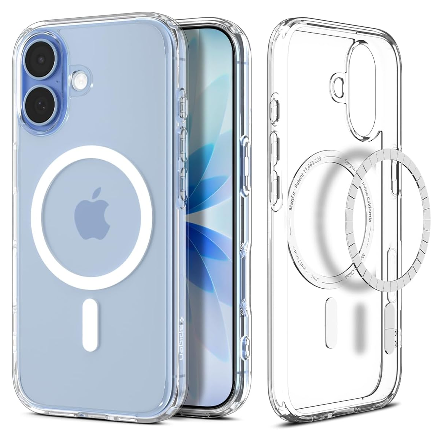 Spigen Ultra Hybrid MagFit Apple iPhone 17 Hoesje MagSafe Transparant Wit afbeelding 1