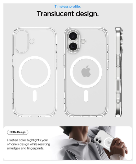 Spigen Ultra Hybrid MagFit Apple iPhone 17 Hoesje MagSafe Frost Wit afbeelding 3