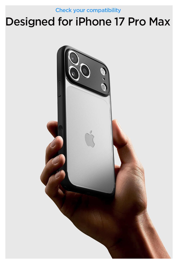 Spigen Ultra Hybrid Apple iPhone 17 Pro Max Hoesje Back Cover Matte Zwart afbeelding 2
