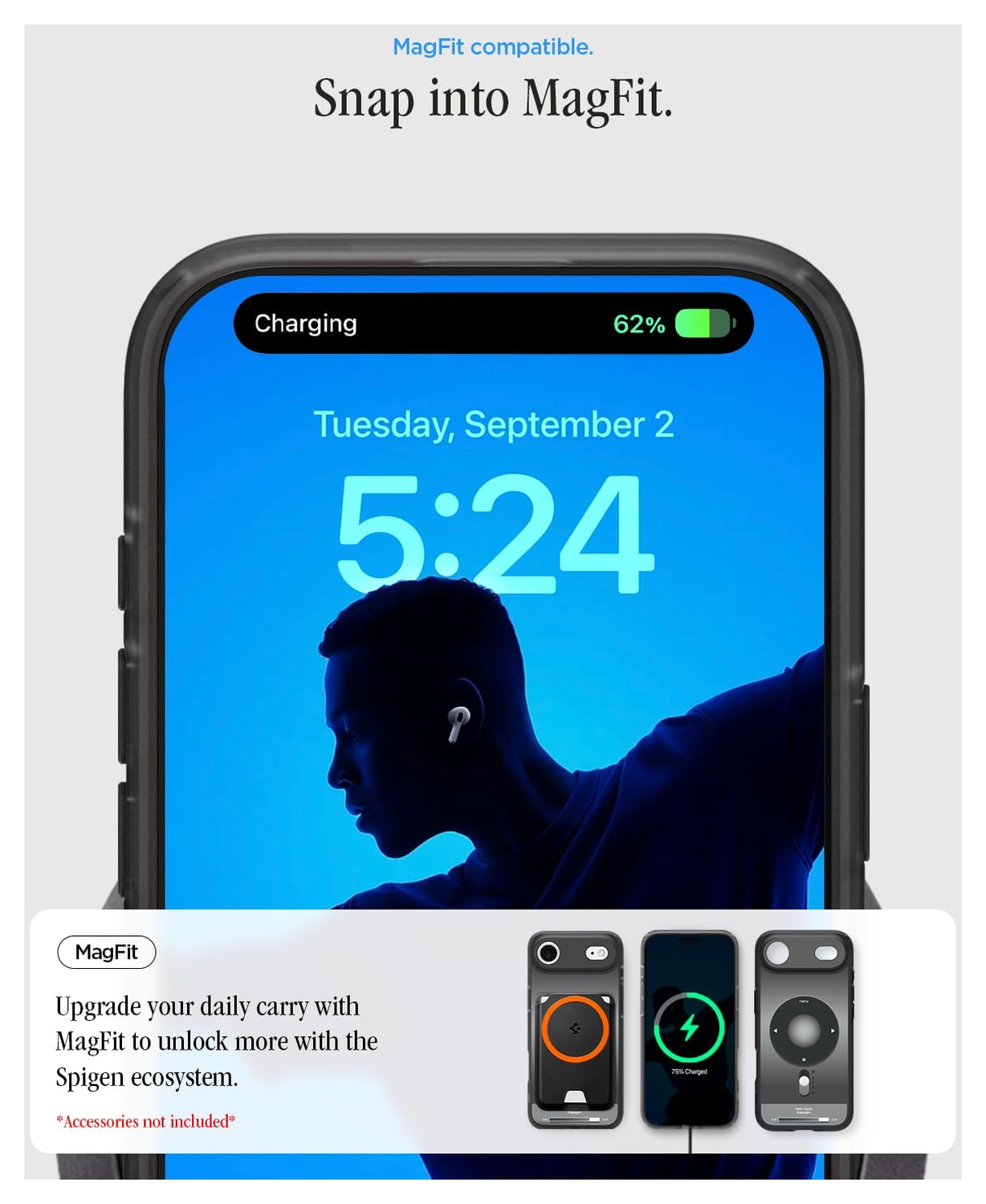 Spigen Ultra Hybrid MagFit iPhone Air Hoesje MagSafe Classic Zwart afbeelding 6