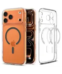 Spigen Ultra Hybrid MagFit iPhone 17 Pro Hoesje MagSafe Transparant Graphite afbeelding