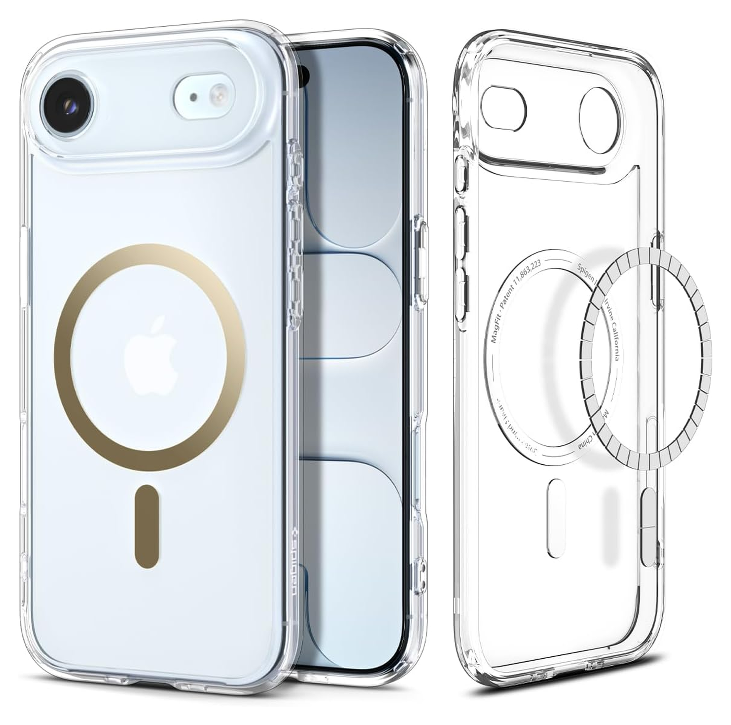 Spigen Ultra Hybrid MagFit iPhone Air Hoesje MagSafe Transparant Goud afbeelding 1