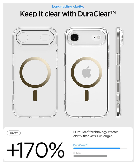 Spigen Ultra Hybrid MagFit iPhone Air Hoesje MagSafe Transparant Goud afbeelding 3