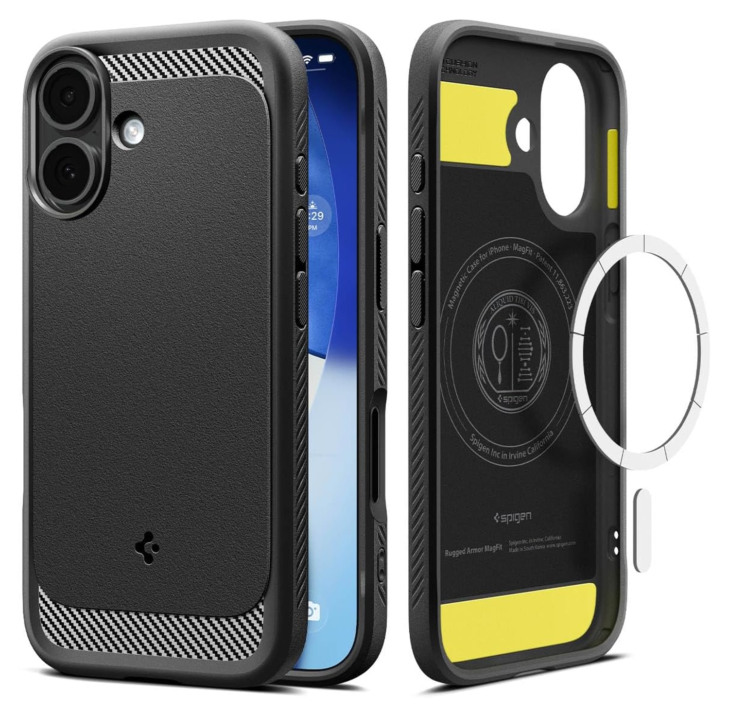 Spigen Rugged Armor MagFit iPhone 17 Hoesje MagSafe Matte Zwart afbeelding 1