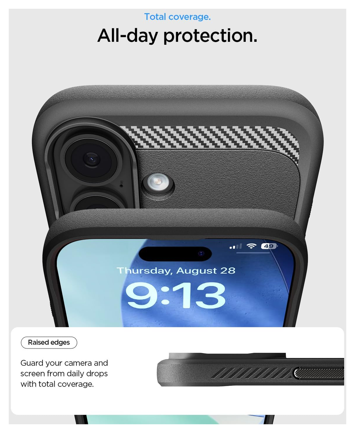 Spigen Rugged Armor MagFit iPhone 17 Hoesje MagSafe Matte Zwart afbeelding 4