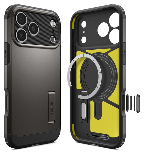 Spigen Tough Armor T MagFit iPhone 17 Pro Hoesje MagSafe Back Cover Gunmetal afbeelding 1