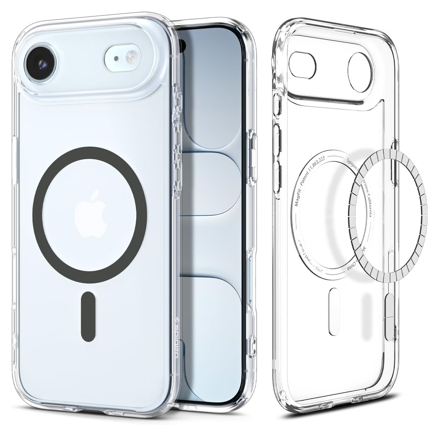 Spigen Ultra Hybrid MagFit iPhone Air Hoesje MagSafe Transparant Graphite afbeelding 1