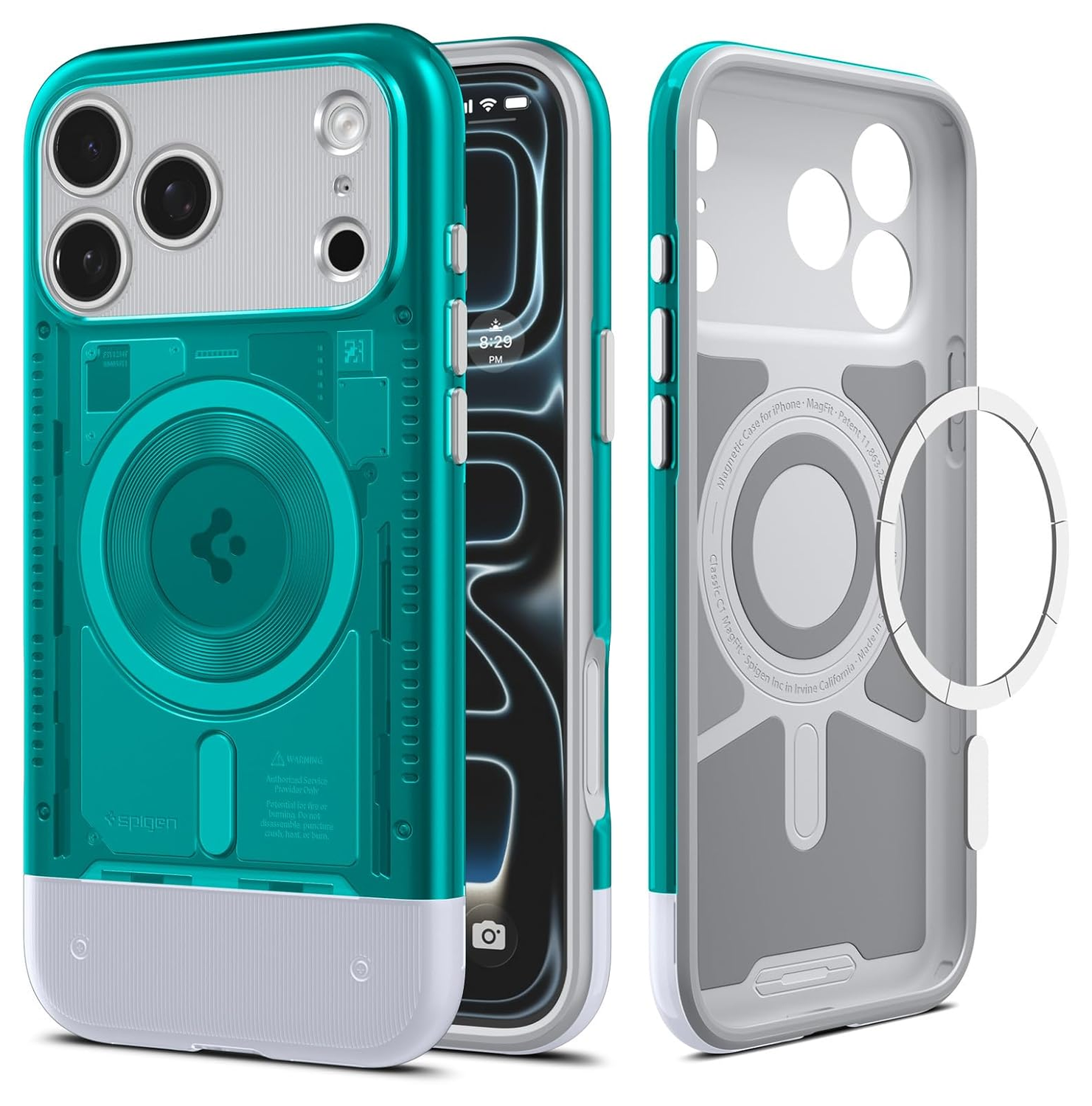 Spigen Classic C1 MagFit iPhone 17 Pro Hoesje MagSafe Blauw afbeelding 1