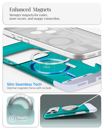 Spigen Classic C1 MagFit iPhone 17 Pro Hoesje MagSafe Blauw afbeelding 4