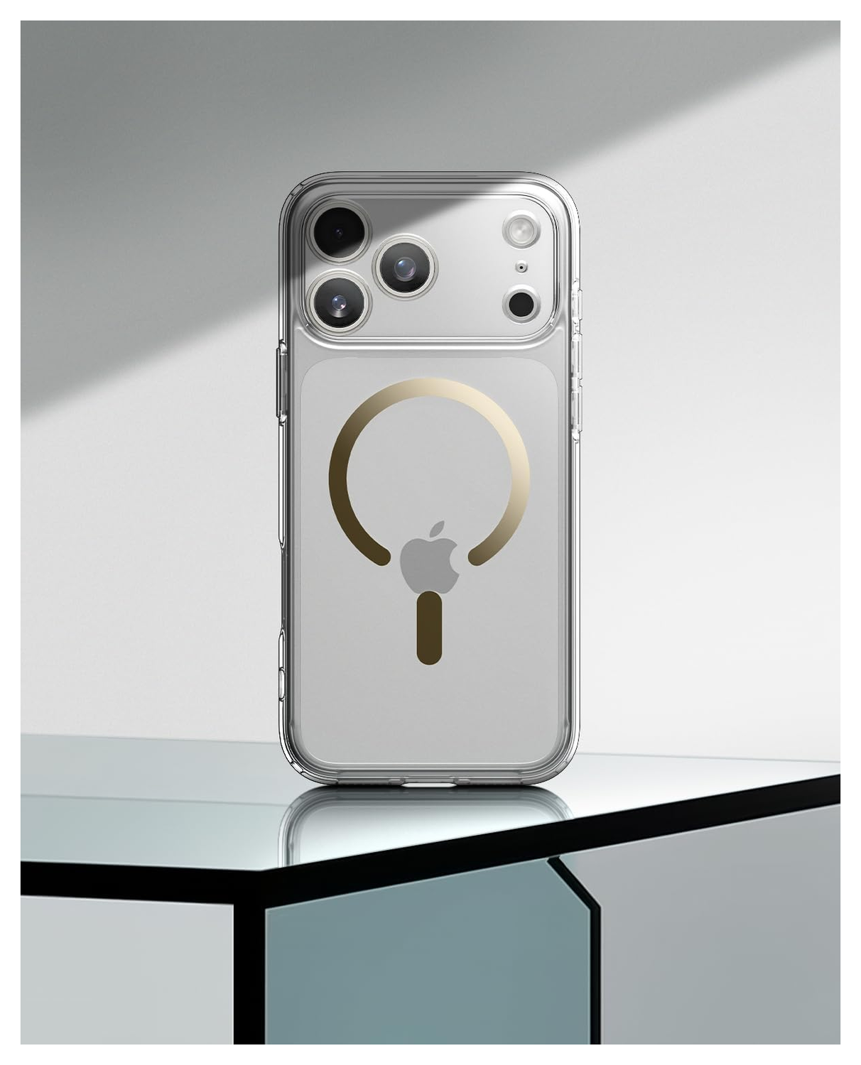 Spigen Ultra Hybrid MagFit iPhone 17 Pro Hoesje MagSafe Transparant Goud afbeelding 7