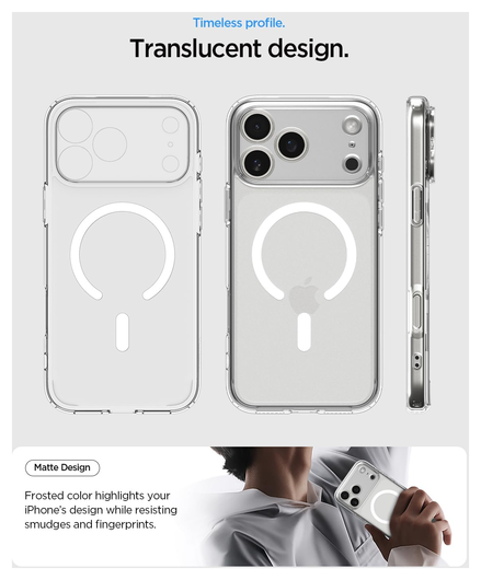 Spigen Ultra Hybrid MagFit iPhone 17 Pro Hoesje MagSafe Wit afbeelding 3