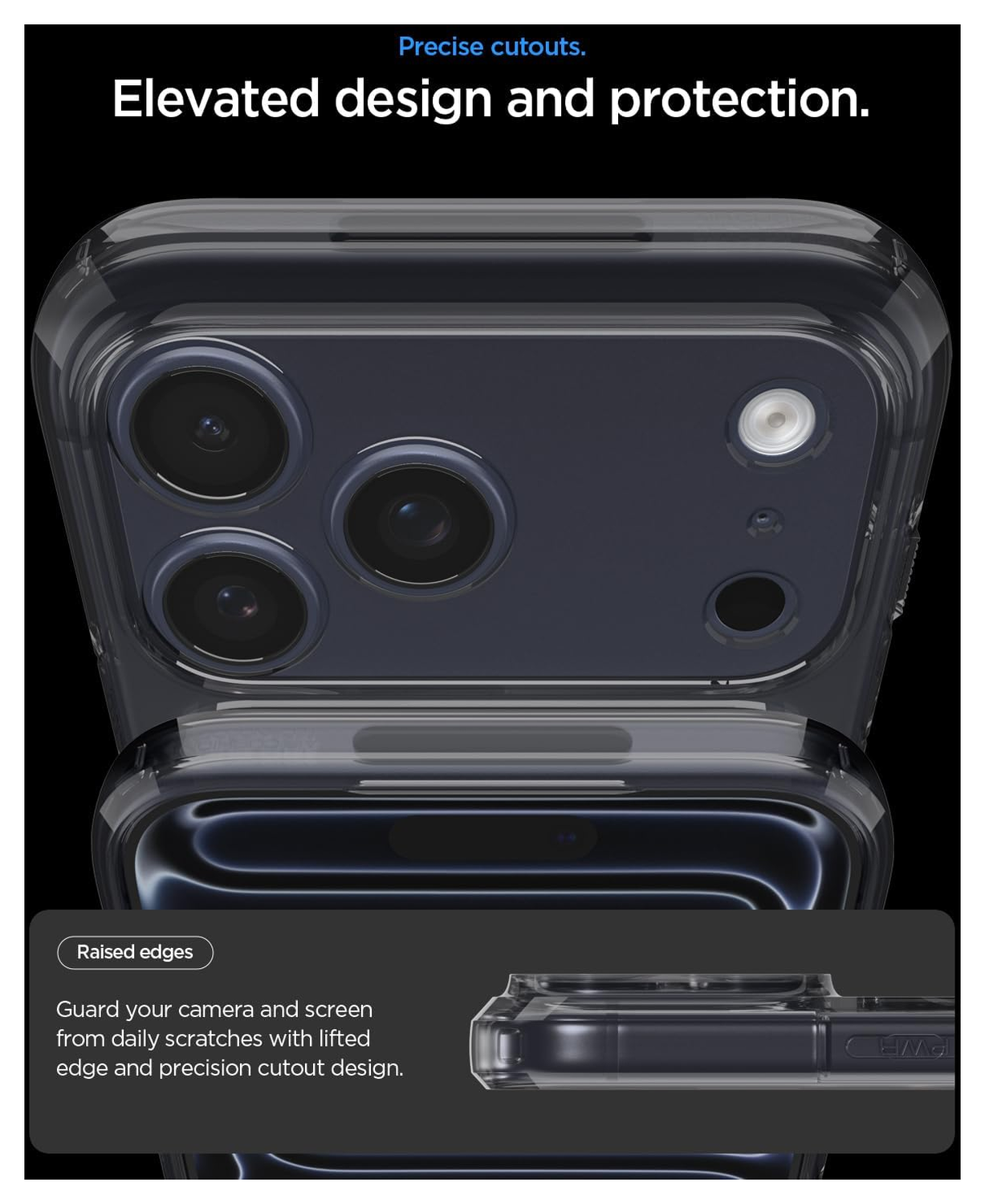 Spigen Ultra Hybrid T iPhone 17 Pro Hoesje MagSafe Back Cover Matte Zwart afbeelding 6