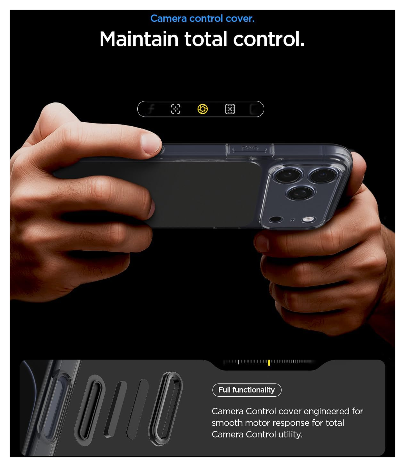 Spigen Ultra Hybrid T iPhone 17 Pro Hoesje MagSafe Back Cover Matte Zwart afbeelding 7