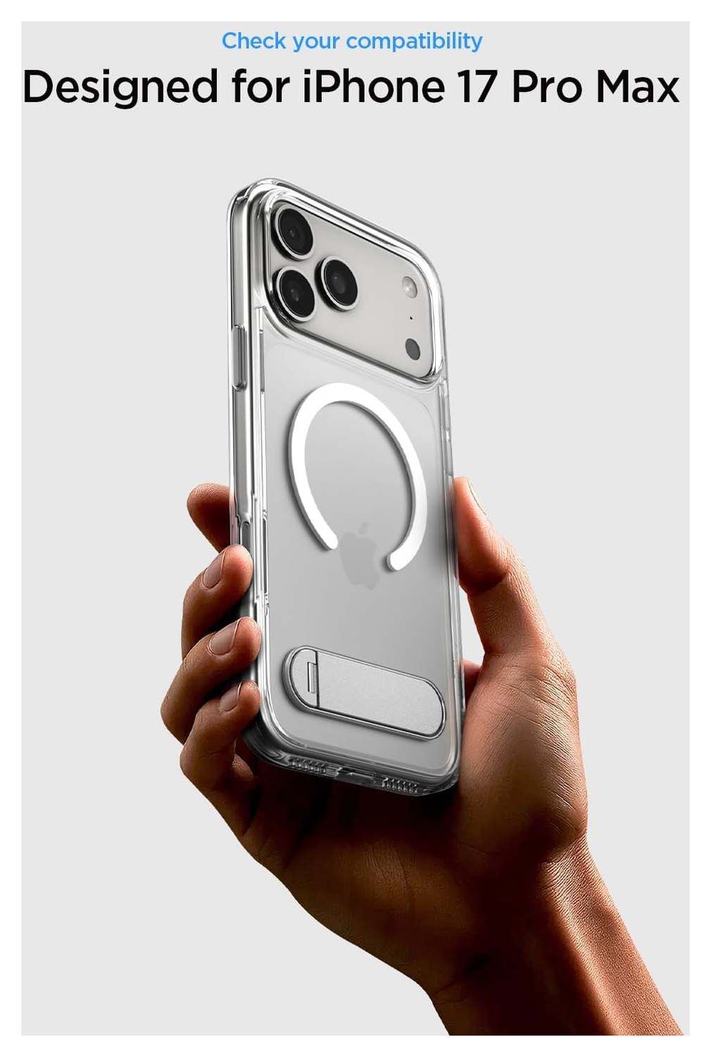 Spigen Ultra Hybrid S MagFit Apple iPhone 17 Pro Max Hoesje Transparant Wit afbeelding 3