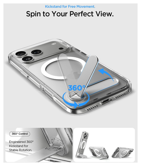 Spigen Ultra Hybrid S MagFit Apple iPhone 17 Pro Max Hoesje Transparant Wit afbeelding 2